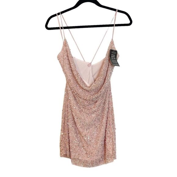 Retrofete Mich Embellished Party Celebrity Sequin Mini Dress Pink Size M NWT - Picture 10 of 13